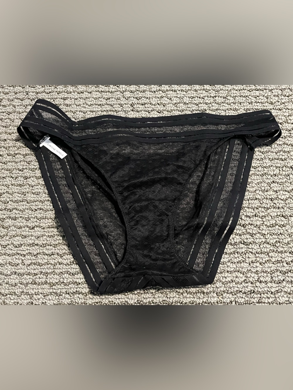 Simone Perele Black Sheer Lace Hipster Panty